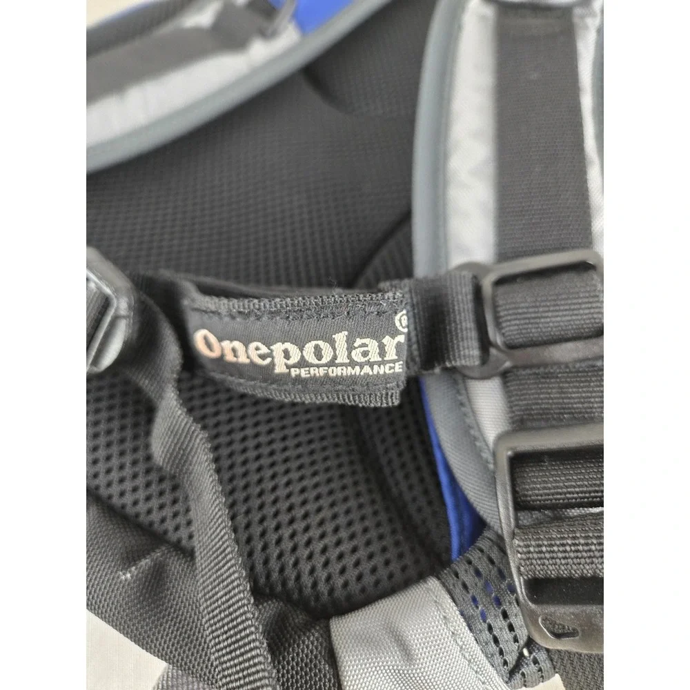 Onepolar Performance Blue Grey Ripstop Nylon Bungee‎ Hiking Daypack Backpack